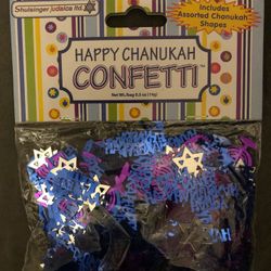 Happy Chanukah Confetti Assorted Hanukkah Shapes