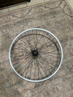 Bicycle Wheel with White Rim 29 inch