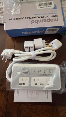 Mapambo 220V to 110V AC Voltage Converter European Travel Adapter - Brand New