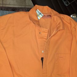 Large orange  flame-resistant welding Suit Hunting Camping Carrot Prison Costume