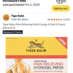 Tiger balm Pain Patches