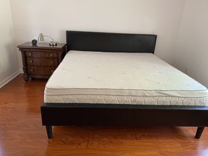 Photo Cal King Bed Frame and Memory Foam Mattress