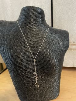 Tiffany & Co. Silver Lariat Necklace with Modern Design