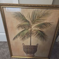 3 Gold Framed Palms