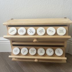 Wooden Spice Rack (spices Not Included)