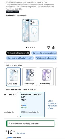 Magnetic case for iPhone 17 Pro Max