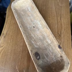 Wooden Dough Bowl Tray