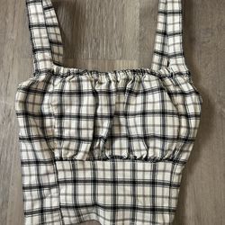 plaid hollister crop top