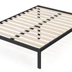 LIKE NEW! Eastampton Metal Platform Bed Frame, Wood Slat Support, No Box Spring Needed, (Black)
