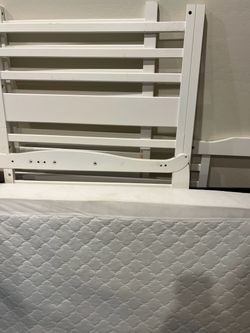 White Baby Bed and Mattress