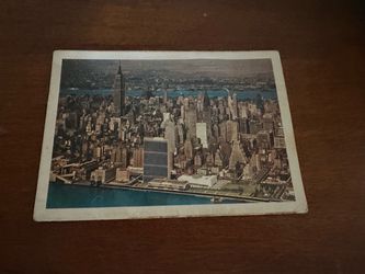 Vintage New York City Aerial View Postcard
