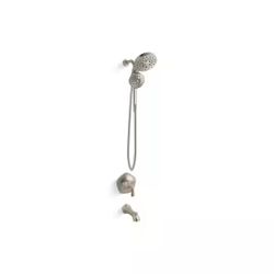 KOHLER Sundae Tub and Shower Faucet 1.75 GPM in. Vibrant Brushed Nickel + Valve