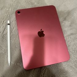 iPad A16 128 GB Pink and Apple Pencil 
