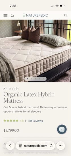 New King Naturepedic Mattress