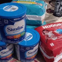 Newborn Diapers & 3 Cans NEW non expired.