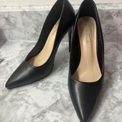 Black Leather Heels