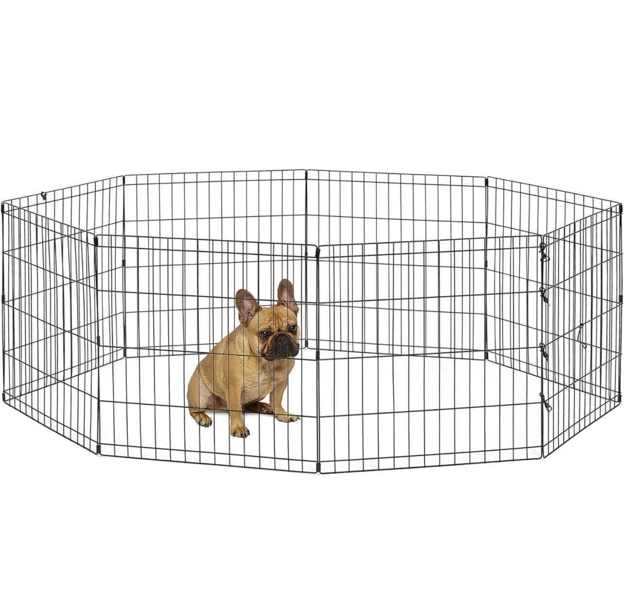 Foldable Black Metal Dog Exercise Pen