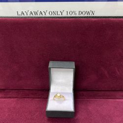 10k Gold Birthday Stone Ring Size 7: 2.0 Grams
