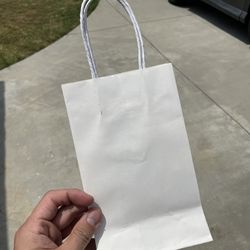 55 Small White Paper Bags 