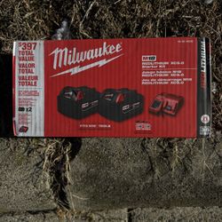 Milwaukee 2 Pack Battery With Charger 