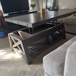 Set from Living Spaces – TV Console, and Lift-Top Storage Table