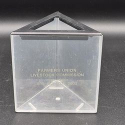 Vintage Farmers Union Livestock Commission, Joliet, IL, Desktop Pencil Holder