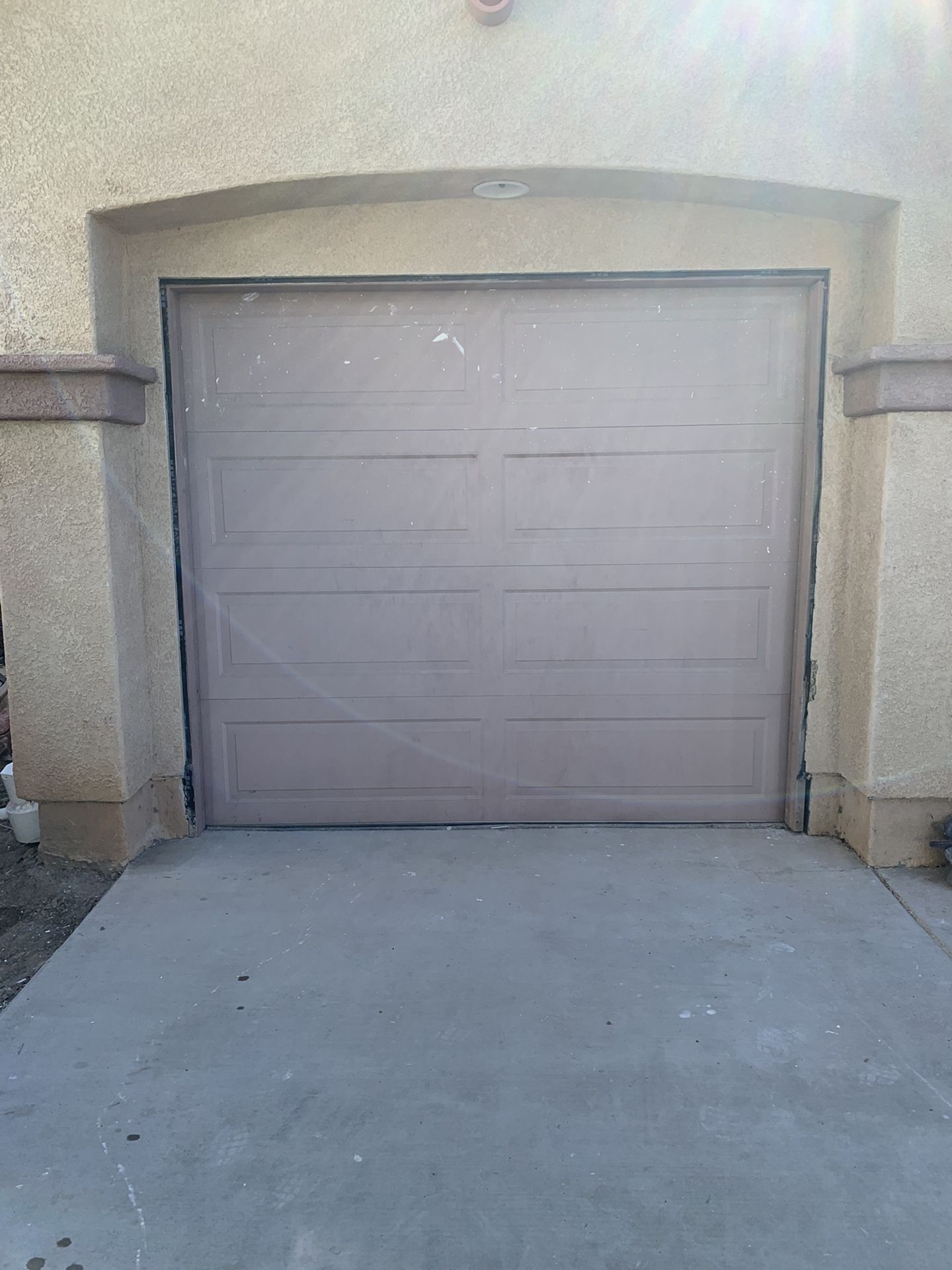 Single Garage Rolling Door Complete …Hello  That door is 8 feet wide & 7 feet high and pick up at Corona area 