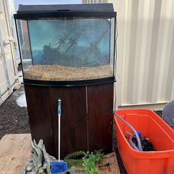 Bow Front Fish Tank Aquarium Terrarium 