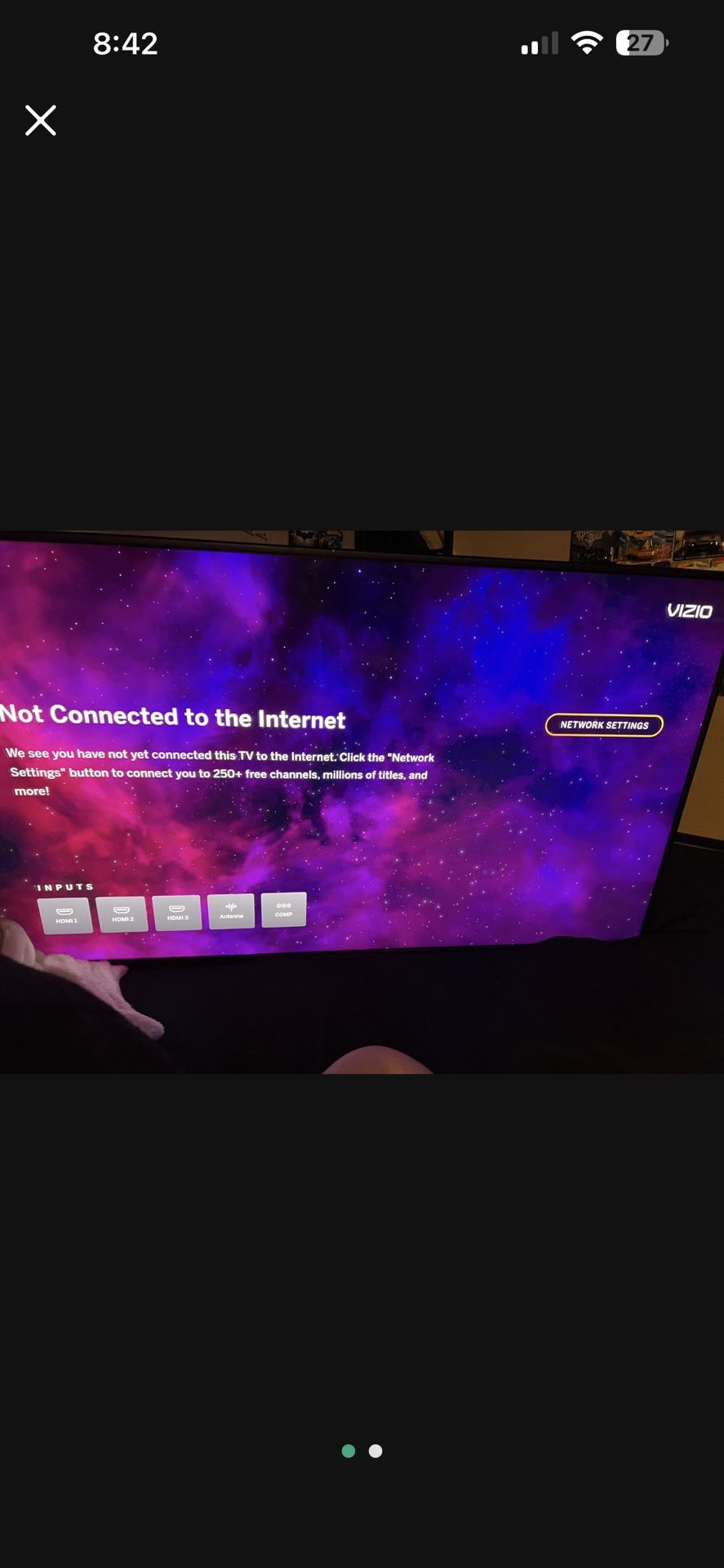 Vizio 50” Smart Tv