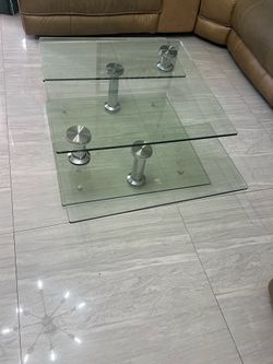 Glass coffee table