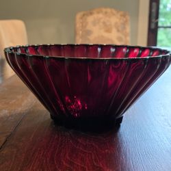 Ruby Red Anchor Hocking 11 " Serving Bowl