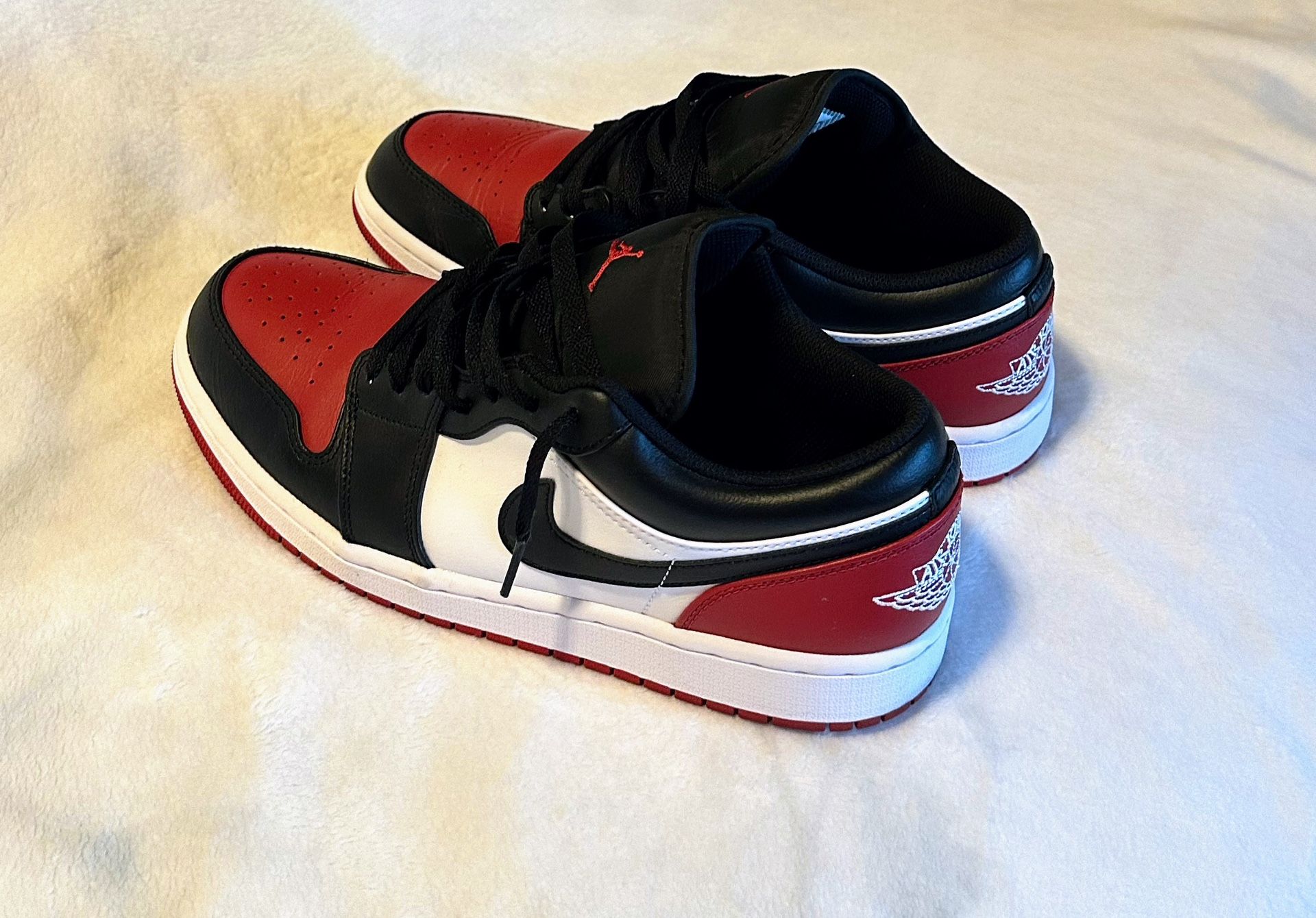 Size 10.5 Air Jordan 1 Low Bred Toe 2.0
