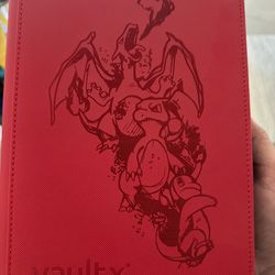Vaultx 4 Pocket Red Binder featuring Charmander Evolution Line