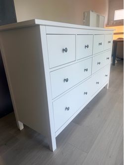 Modern White 8-Drawer Dresser – $225