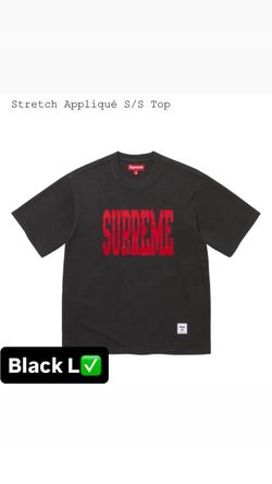 Supreme FW26’ week 1 Supreme Stretch Applique S/S Top Black L