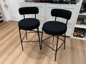 28 '' Bar Stools Set of 2, for Kitchen Island. Black