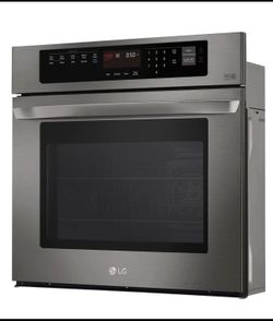 BRAND NEW IN BOX LG BLACK STAINLESS STEEL SINGLE WALL OVEN.$950. 1 Year Warranty