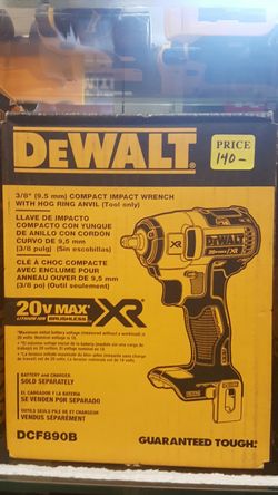 DeWalt XR 3/8" Compact Impact Wrench Tool-Only Brand New