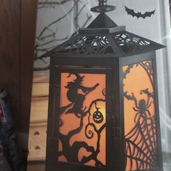 Halloween Black Metal illuminated Lantern