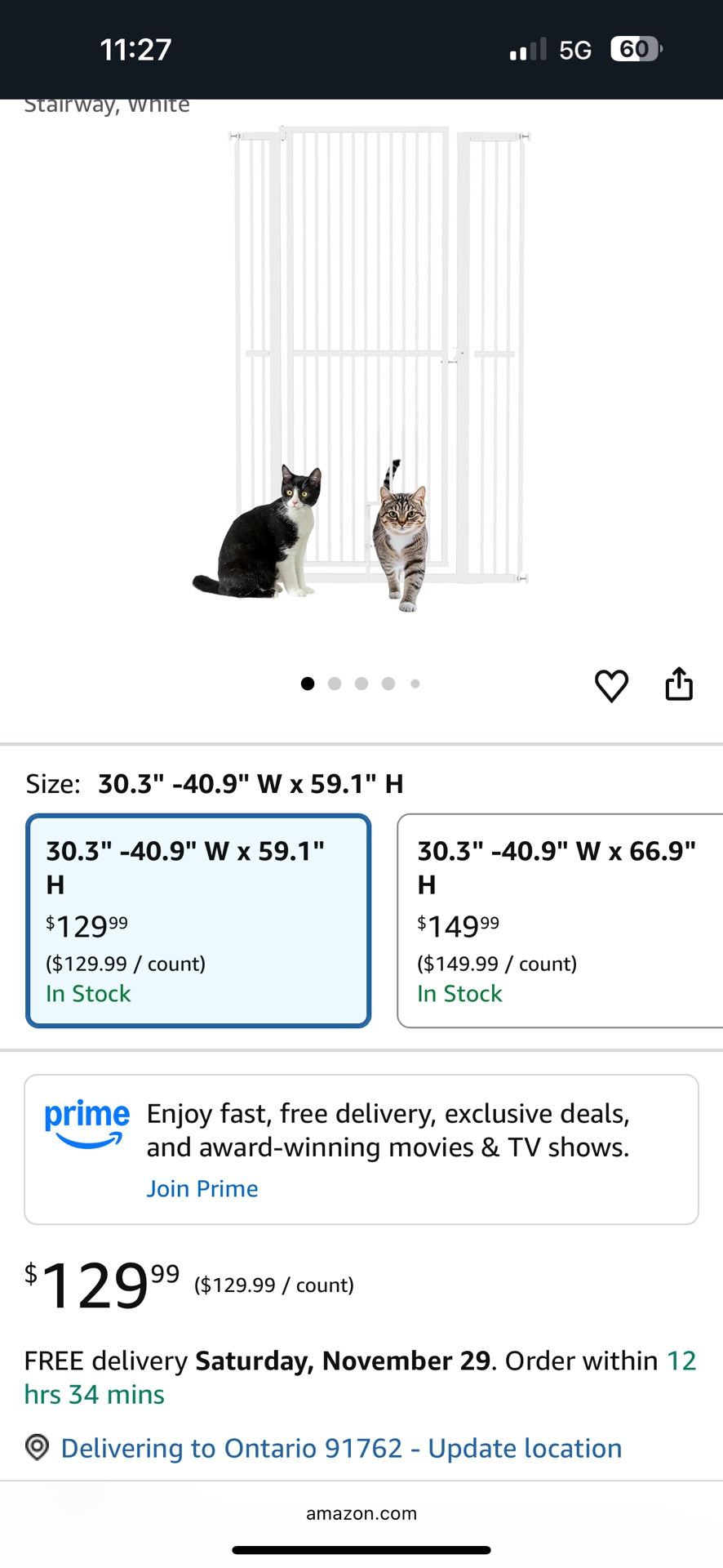 Pet/Child Extra Tall Security Gate!