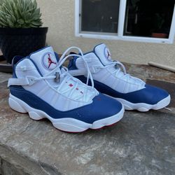 Mens Air Jordan 6 Rings True Blue Nike Basketball Shoes