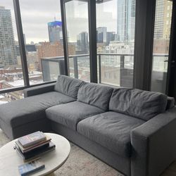 West Elm 2-Piece Sleep Sectional Couch w/ Storage (111”)