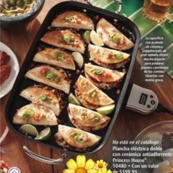 Plancha Eléctrica Doble Con Cerámica Antiadherente 