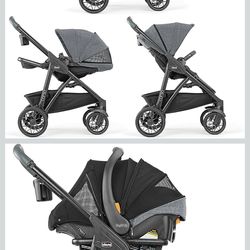 Chicco Corso Primo ClearTex Travel System, Includes Corso Primo ClearTex Stroller and KeyFit 35 Zip ClearTex Infant Car Seat, Stroller and Car Seat Co