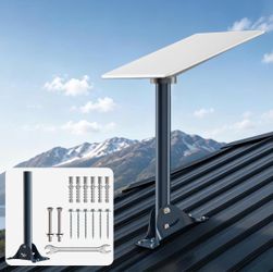 New-Roof Mount for Starlink V5/Gen 5 Dish, Work with Official V5 Pipe Adapter Angle Adustable, Heavy Duty Pole Mounting Kit for Starlink Gen5/V5 Anten