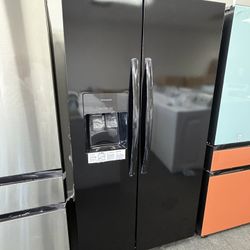 Refrigerator Black Side By side 
