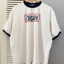 Vintage 2003 BUDWEISER LIGHT Promo T-shirt Size XL