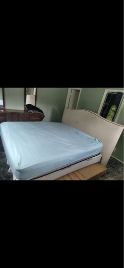King size bed frame and mattress