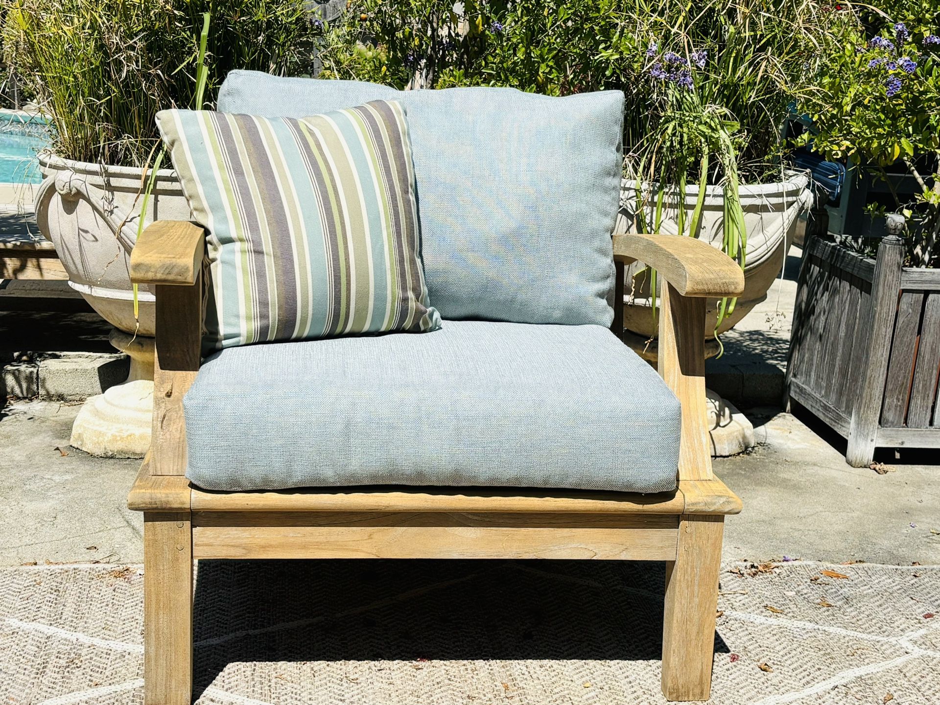 Beautiful Teak Wood Patio Club Chair Veranda Chairs Collection by Thomas Baker