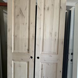 24" x 96" Inotty Alder Wood Double Doors